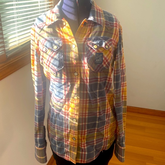 SuperDry Authentic long sleeve plaid shirt - Picture 2 of 5